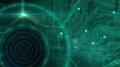 Hi-Tech Animated Computer Background Stock-Footage 74213601