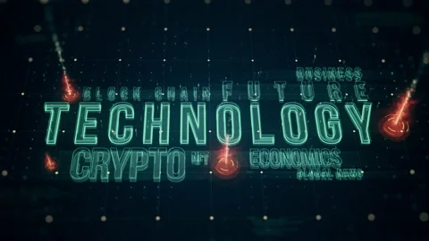 Hi-Tech Animated Text Title HUD Elements Stock Footage 164767706