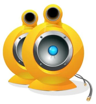 Hi-tech audio speaker vector illustration Stock Illustration