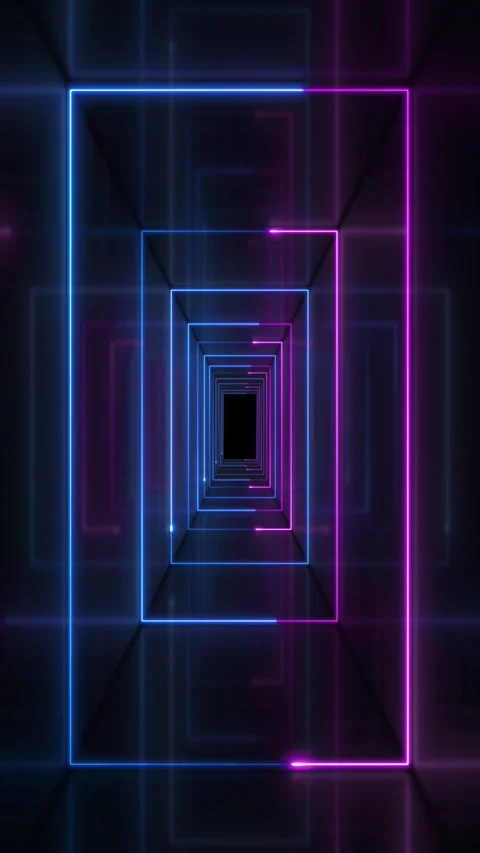 Hi-tech background Cyber stream Lines tunnel Data Transmission HUD elements. Fut Stock Footage 342783900