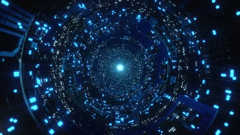 Hi-Tech Background Motion Graphic Loop Stock Footage 135495881