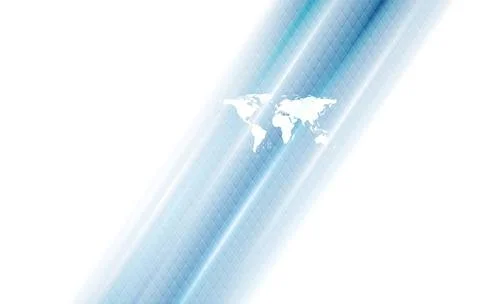 Hi-tech background with world map and blue stripes Hi-tech background with... 스톡 사진