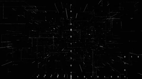 Hi-tech Background,Dot and Line Walkthrough isolated on Black Background 4K Stock Footage 167341777