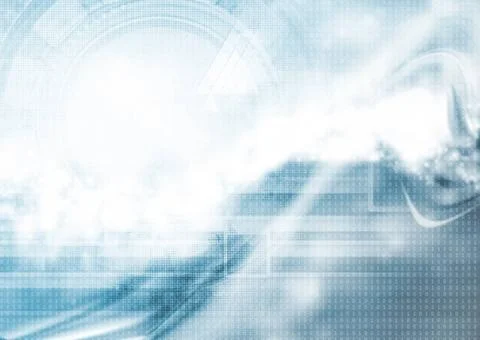 Hi-tech blue abstract background Hi-tech blue abstract wavy background Cop... Stockfoto's