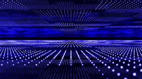 Hi-tech Blue color particles cyber technology background Stock Footage 296303349