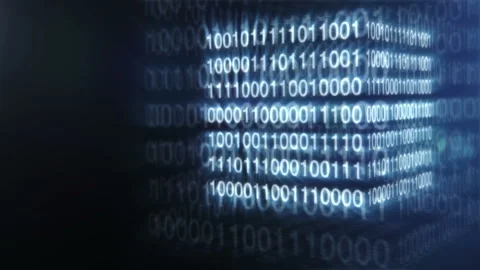 Hi-tech Blue Digital Cube Background. Abstract Animation. Video stock 93932025