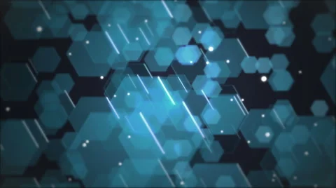 Hi Tech Bokeh Background Stock Footage 53886712