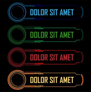 Hi-tech buttons Stock Illustration