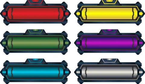 Hi-tech buttons Stock Illustration