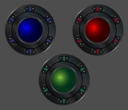 Hi-tech buttons Stock Illustration