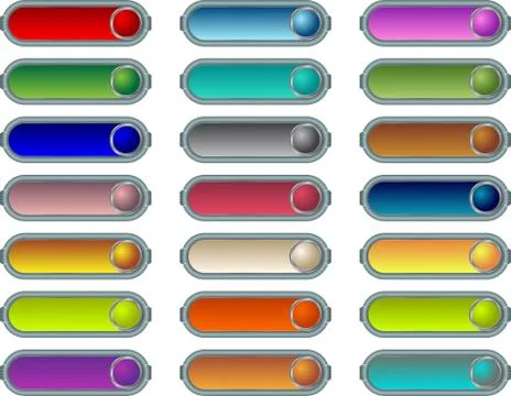 Hi-tech buttons Stock Illustration