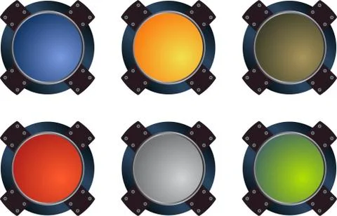 Hi-tech buttons Stock Illustration