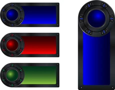 Hi-tech buttons Stock Illustration