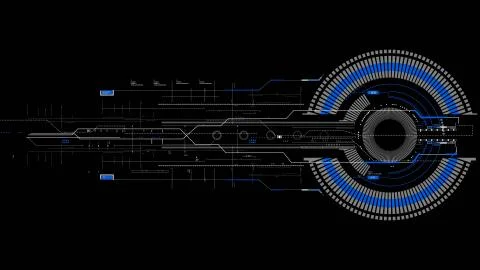 Hi tech circle イラスト素材
