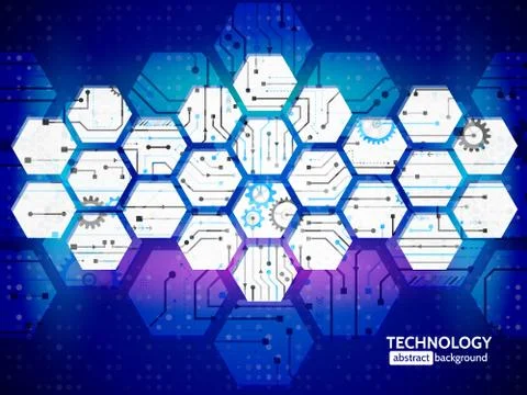 Hi-tech circuit board vector illustration Stock Illustration