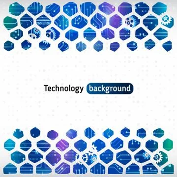 Hi-tech circuit board vector illustration Stock Illustration