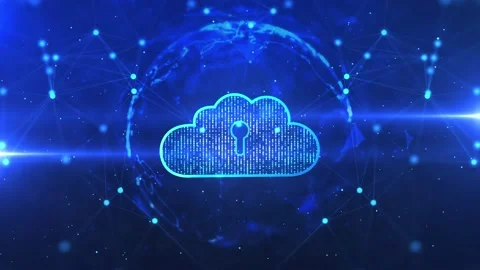 Hi-tech Cloud Computing Database Storage Services Web Technology Loop background Stock Footage 176934728
