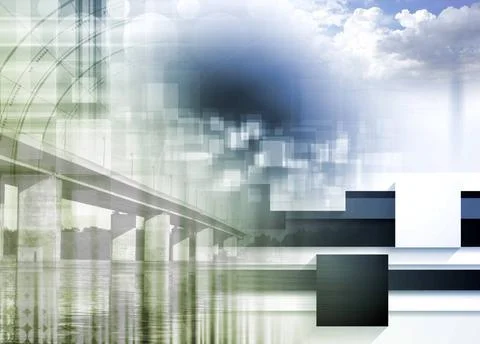 Hi-tech collage Tech abstract background collage Copyright: xZoonar.com/Ev... Foto stock