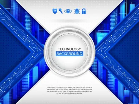 Hi-tech communication concept innovation background Stock Illustration