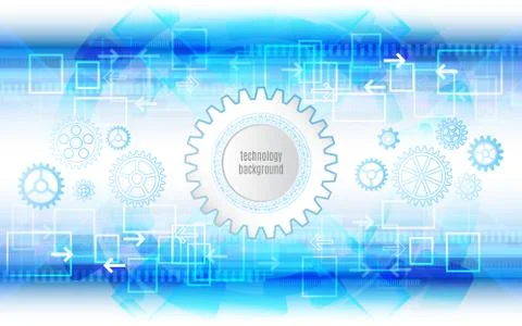 Hi-tech computer digital technology. Abstract technology communication concep Stock Illustration