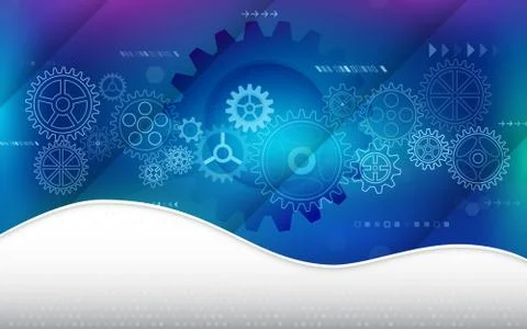 Hi-tech computer digital technology. Abstract technology communication concep Stock Illustration