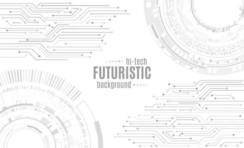 Hi-tech computer digital technology concept. Abstract technology communicatio Illustrazione stock