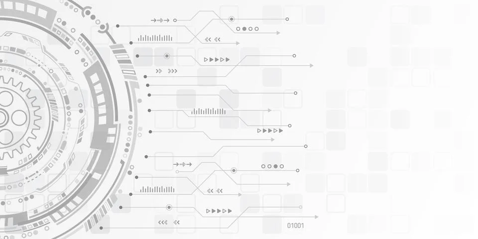 Hi-tech computer digital technology concept. Abstract technology communicatio Illustrazione stock