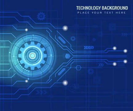 Hi-tech computer digital technology concept. Abstract technology communicatio Stock Illustration