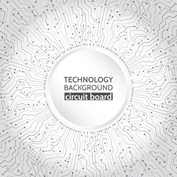 Hi-tech computer technology on the grey background. Illustrazione stock