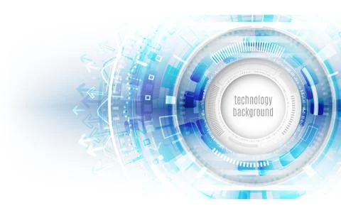 Hi-tech computer technology on the grey background. Stock Illustration