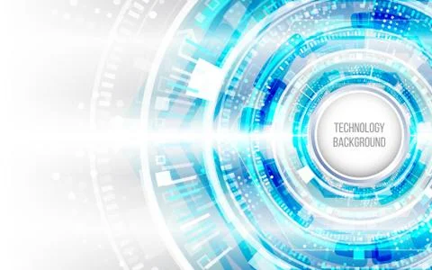 Hi-tech computer technology on the grey background Stock Illustration