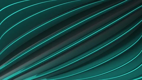 Hi-tech Cyan neon diagonal stripes technological background Video stock 296616060