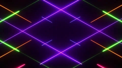 Hi-Tech Cyber Light Streaks Animation | Futuristic Laser Beams 4K Stock Footage 304948452