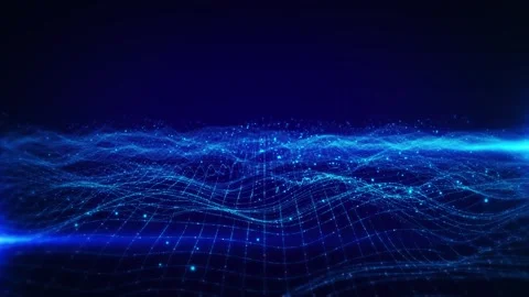 Hi-Tech Data Flow Dots lines finance blockchain data visualization, digital Video stock 278792233