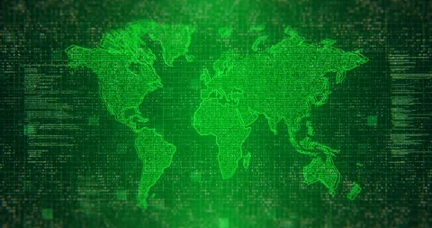 Hi-tech data matix map. Motion Graphics render element. Stock Footage 122090698