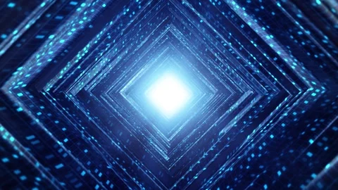 Hi Tech Data Tunnel Background Stock Footage 348018779