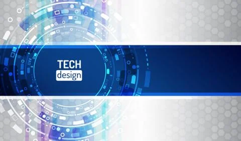 Hi tech design innovation concept. Abstract futuristic communication vector i Stock Illustration