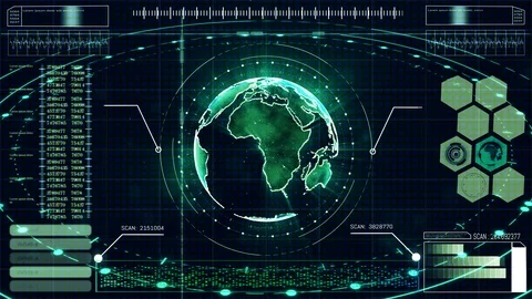 Hi-tech digital abstract background interface head up display holographic Stock Footage 90272471