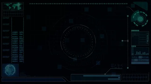 Hi-tech digital for background interface head up display holographic informat Stock Footage 93217938