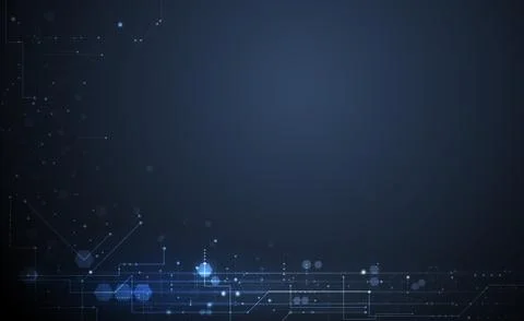 Hi tech digital concept on dark blue background Stock Illustration