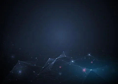 Hi tech digital concept on dark blue background Stock Illustration
