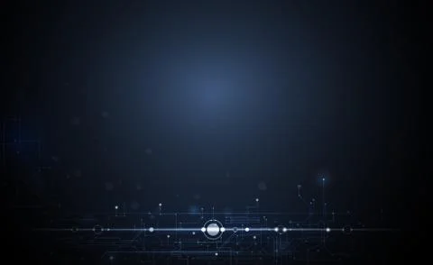 Hi tech digital concept on dark blue background Stock Illustration