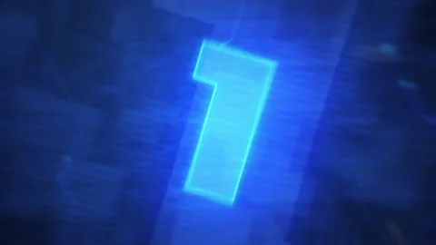 Hi-Tech Digital Countdown Stock Footage 153423475