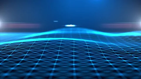 Hi-tech digital Cyber Technology Futuristic neon light Loop background. News Stock Footage 180293049