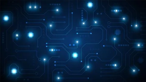 Hi-tech digital data connection system Stock Illustration