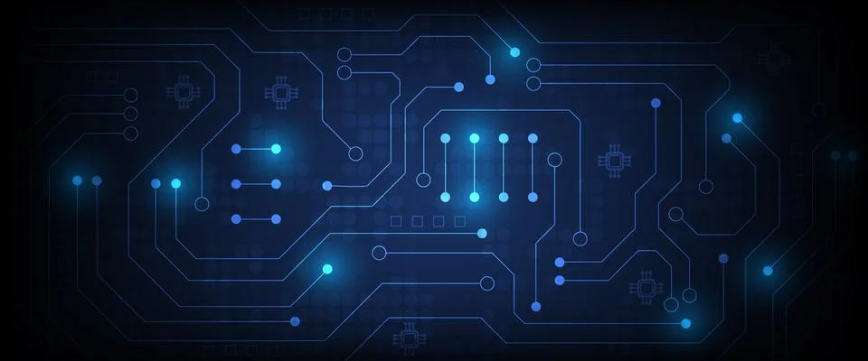 Hi-tech digital data connection system Stock Illustration