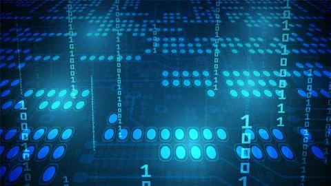 Hi-tech digital data connection system Stock Illustration