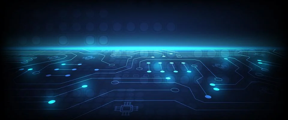 Hi-tech digital data connection system Stock Illustration