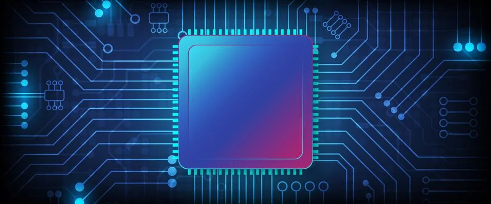 Hi-tech digital data connection system Illustrazione stock