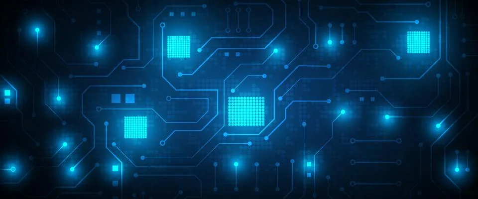 Hi-tech digital data connection system Stock Illustration